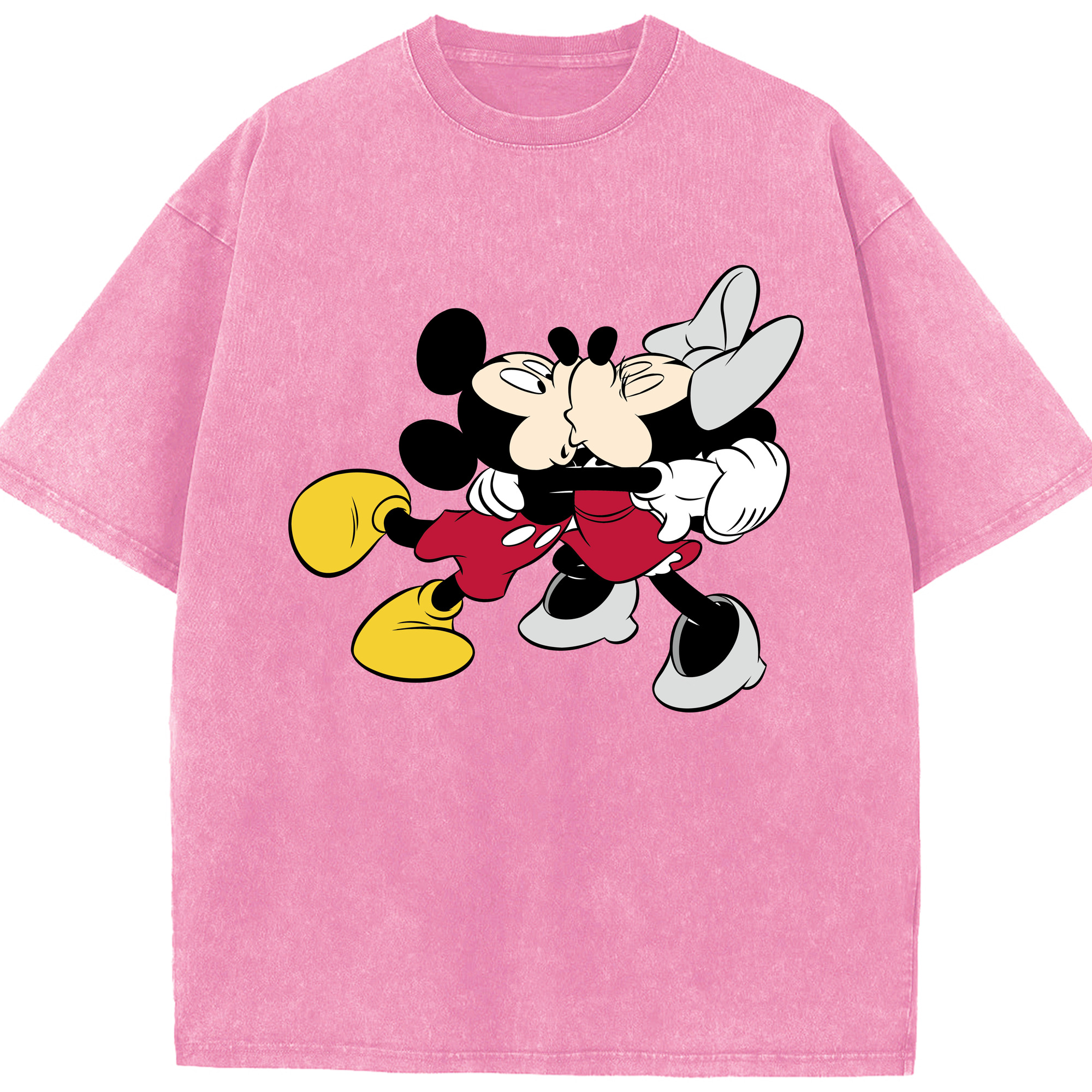 （画像用） ミッキーマウス Mickey Mouse 綿100% ヴィンテージ風 半袖Tシャツ（フロントプリント）